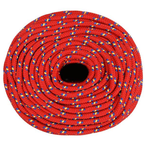 Berkfield Boat Rope Red 10 mm 100 m Polypropylene