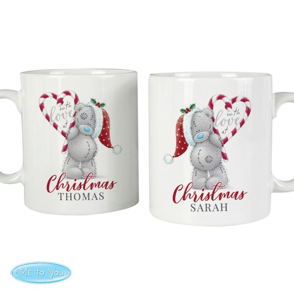 Personalised Memento Company Personalised Me To You 'With Love At Christmas' Couples Mug Set
