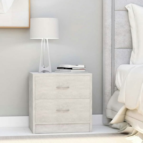 Berkfield Bedside Cabinet Concrete Grey 40x30x40 cm Engineered Wood