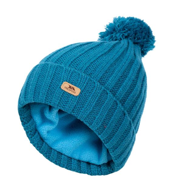 Trespass Childrens/Kids Thorns Bobble Hat - Bondi Blue - 