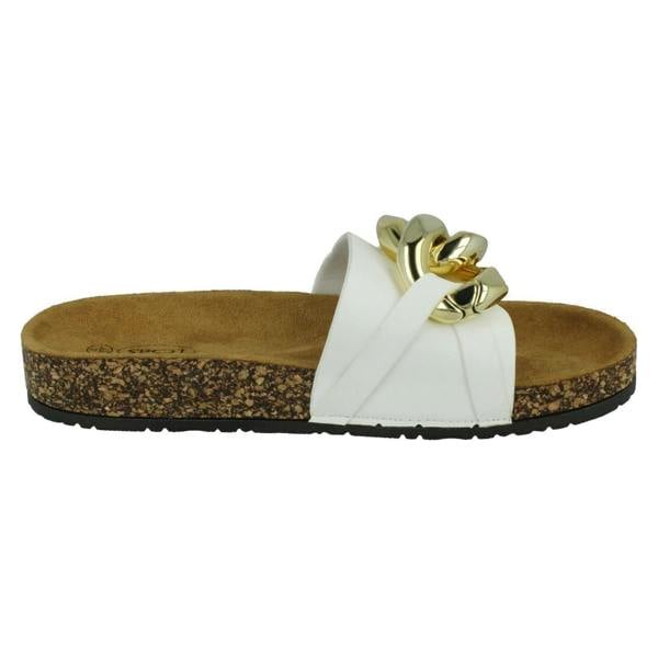 Spot On Ladies Spot On Chain Design Mules F00393