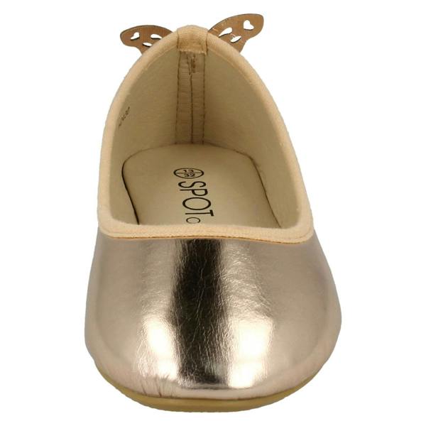 Spot On Girls Spot On Butterfly Heel Trim Ballerinas