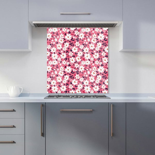 Warren Reed - Designer Small Cute White Flower Pattern Kitchen Splashback