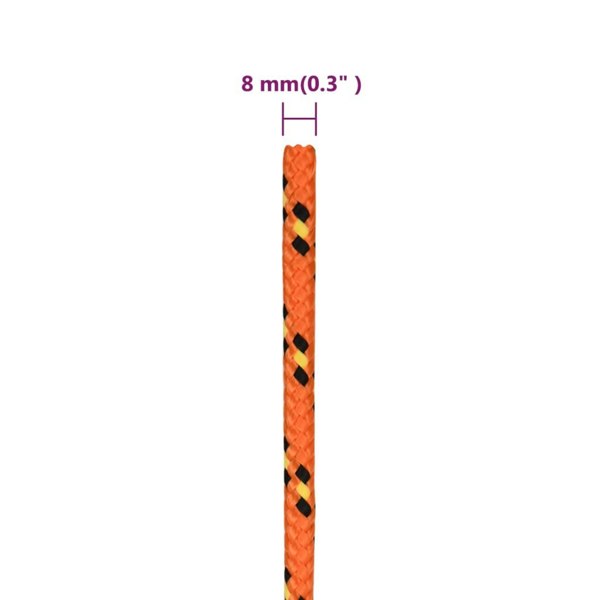 Berkfield Boat Rope Orange 8 mm 25 m Polypropylene