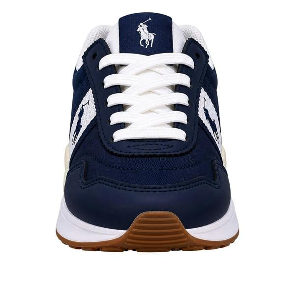 Ralph Lauren Childrens/Kids 89 Suede Flat Trainers - Navy/White - 