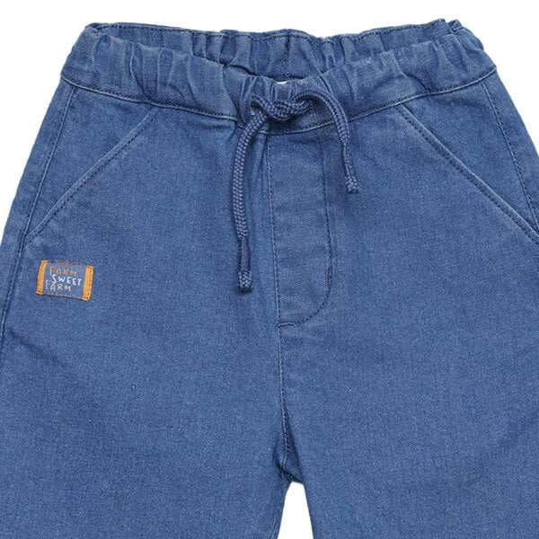 Mini Cuddles Sheep Graphic Denim Joggers (Blue)