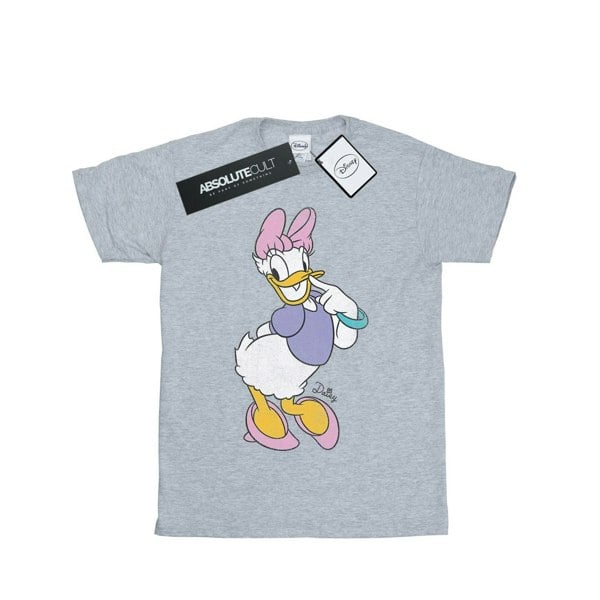 Disney Girls Classic Daisy Duck Cotton T-Shirt - Sports Grey