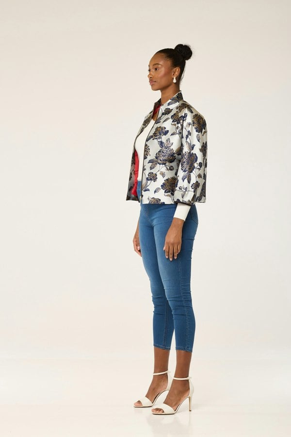 Lioness by TF The Flowery Nadine Jacket - Blue & Cream