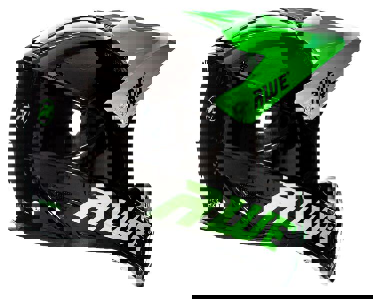 AweBlast 16+/Adult BMX/Downhill/Full Face/Enduro Bike Helmet 56-58cm Black/Green