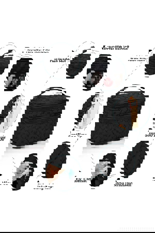 Living and Home 12 Pcs Professional Makeup Brush Set with Waterproof Travel Makeup Bag