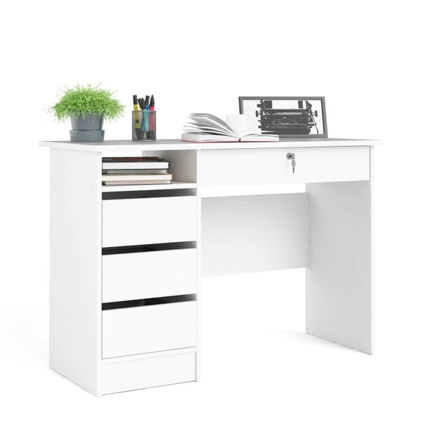 Wyld Haus Billabong White Wooden 4 Drawer Desk