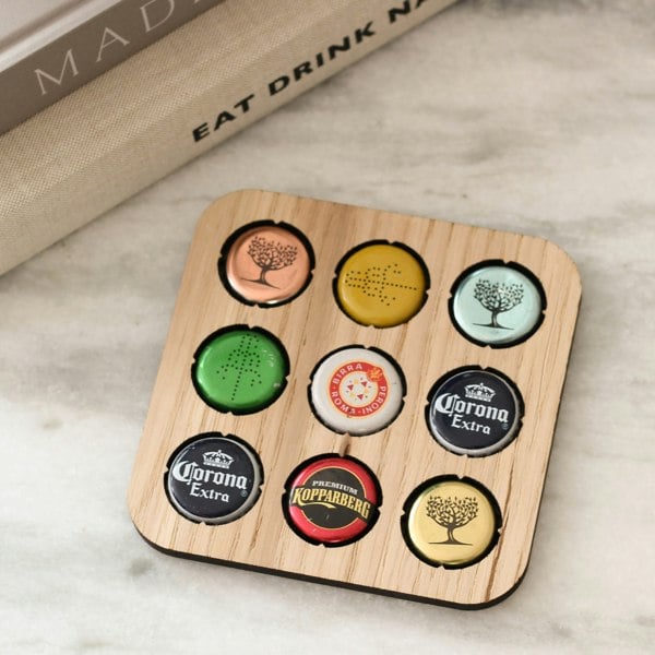 ThatsNiceThat Beer Cap Collector Coaster Birthday Gift For Dad