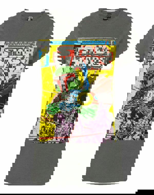 Star Wars Womens Grey Boba Fett Short Sleeved T-Shirt