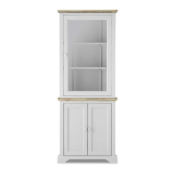 Statement Furniture Florence Corner Display Cabinet, Glass Door Assembled Dresser