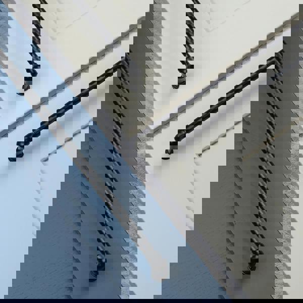 Handle & Home Black Industrial Pipe Style Cabinet D Bar Handle