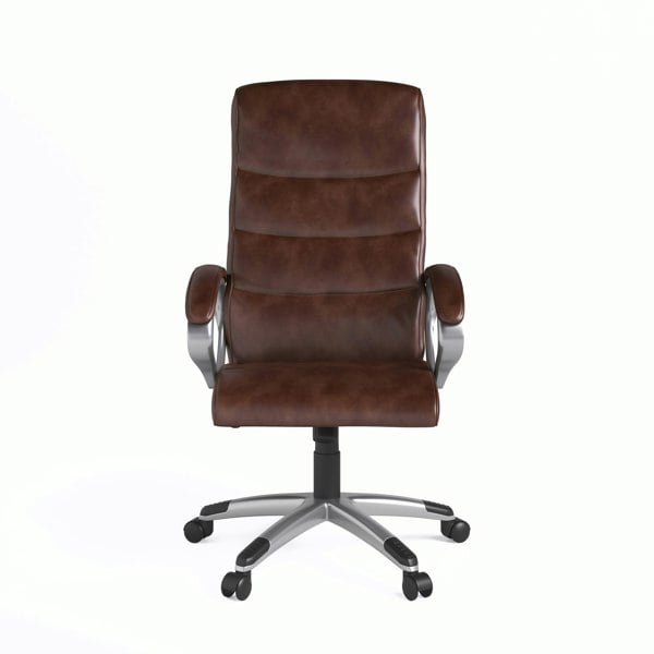 Dorel Home Hampton office chair in brown leather