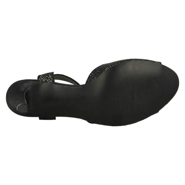 Anne Michelle Ladies Anne Michelle Glitter Peep Toe Heels F10467