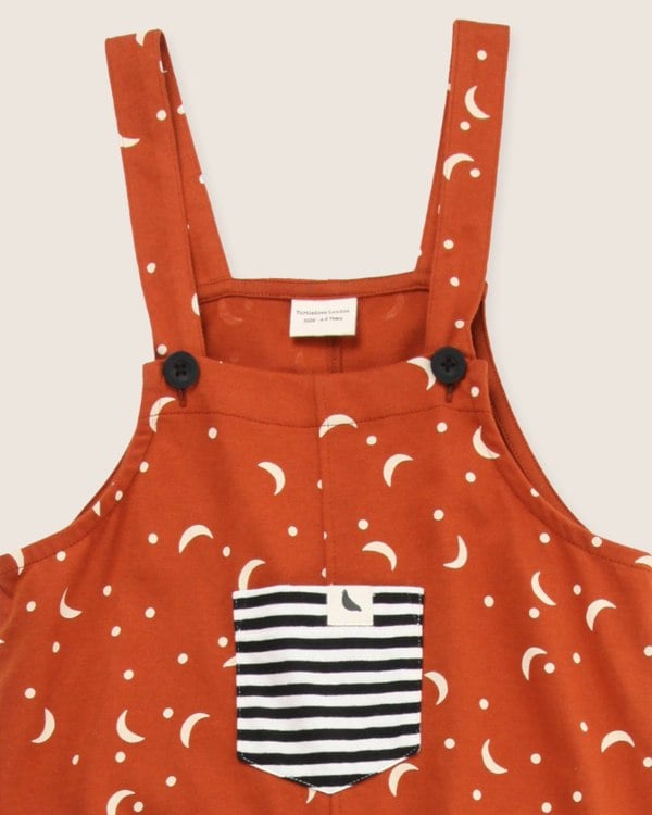 Orange Half Moon Print Dungarees - image 4