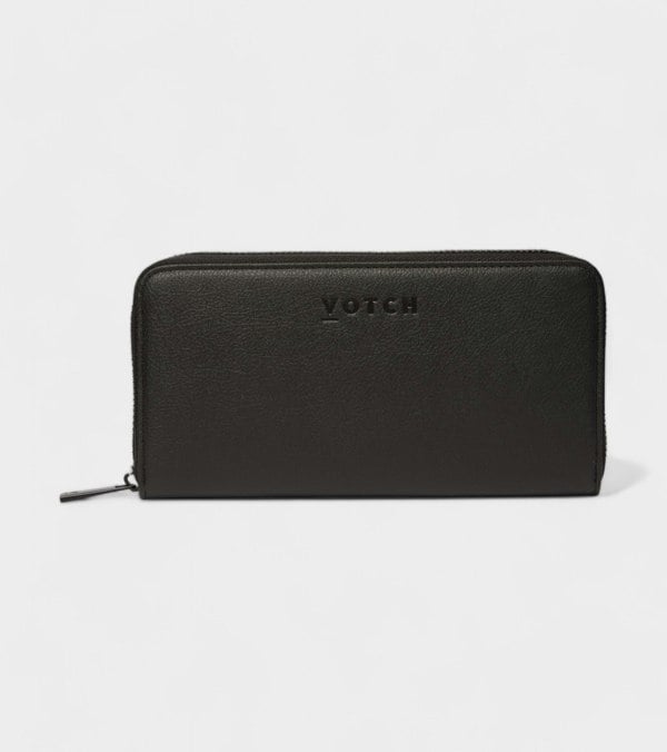 Votch AppleSkin All Black Purse | Classic Essentials