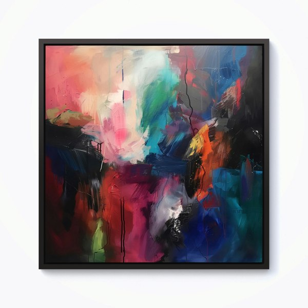 Warren Reed Cosmic Fusion: Colours Of The Universe Framed Canvas