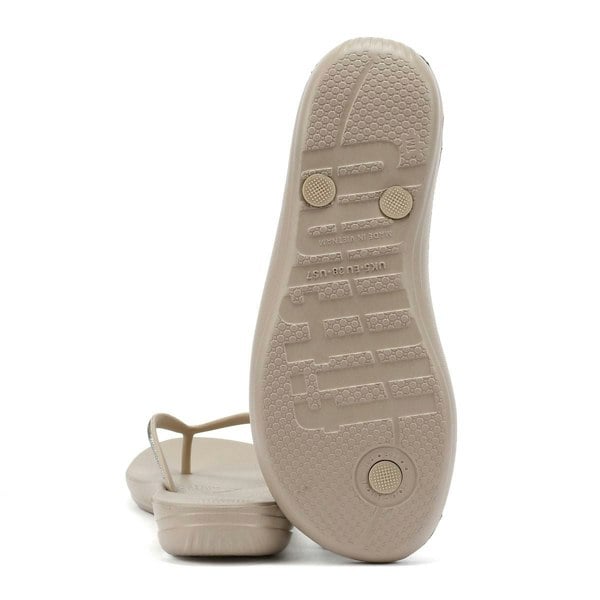 FitFlop IqusHion Ombre Sparkle Women's Taupe/Pewter Flip Flops