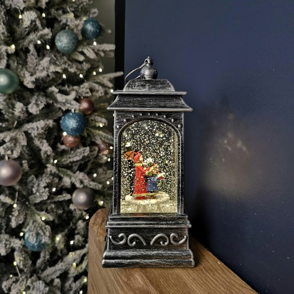 Samuel Alexander 21cm Battery Operated Christmas Carol Scene Glitter Water Spinner Lantern