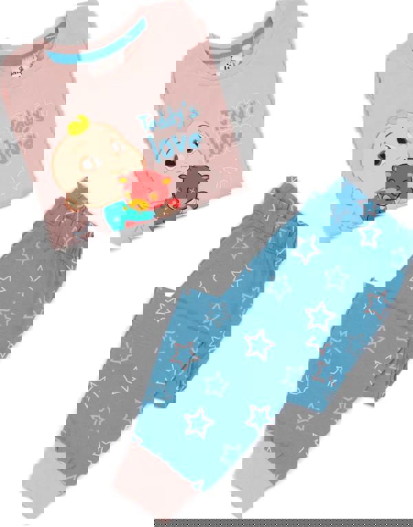 Cocomelon Girls Pink Jj Long Sleeve Long Leg Pyjama Set