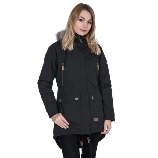 Trespass Women's Clea Waterproof Parka - Black