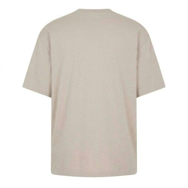 Calvin Klein Mens Back Print Logo Regular T-Shirt - Beige - 