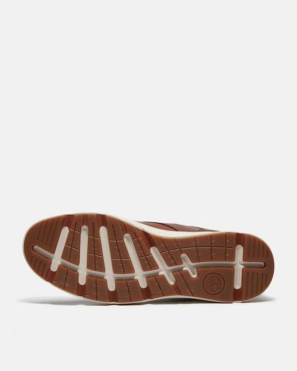 Timberland Parker Street Full Grain Leather Mid Mens Trainers - Rust | CHO | Designer Mens Trainers