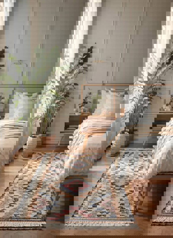 The Rugs Roya Afghan Kelim Rug – Parsa Cream Multicolour