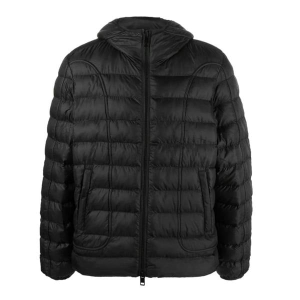 Diesel Mens Plain Hooded Jacket - Black