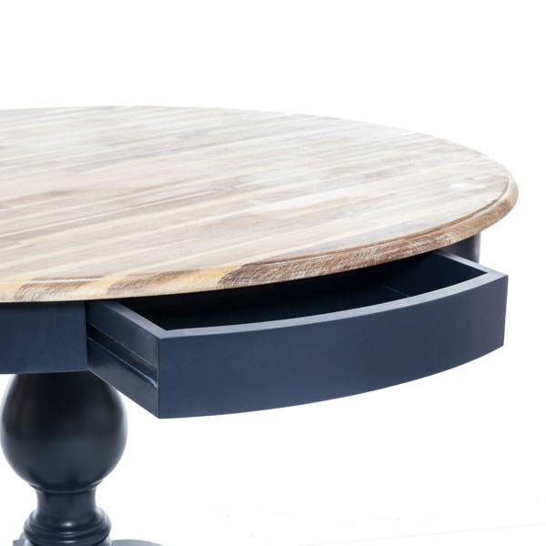 Statement Furniture Florence Large Pedestal Dining Table with Hidden Drawers 120cm