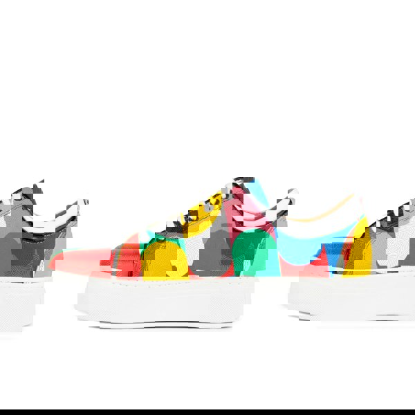 Embassy London Camila - Groovy - Women's platform sole leather lace-up trainer