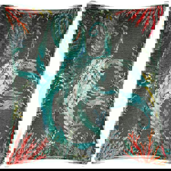 Wylder Abyss Chenille Octopus Cushion Cover - Lichen