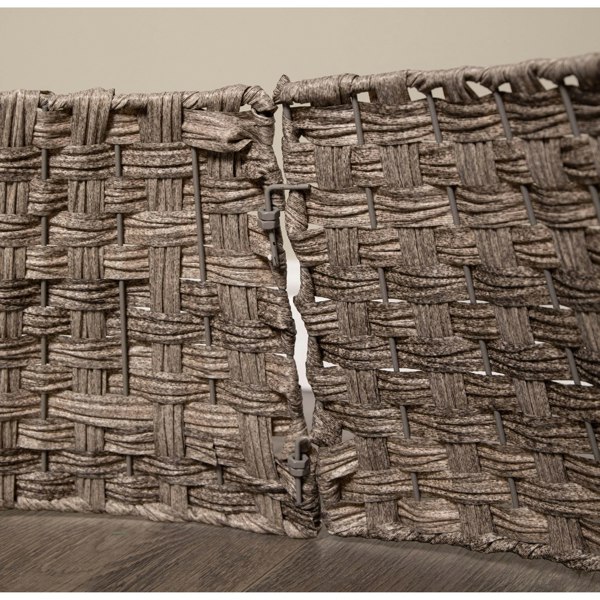 Samuel Alexander 40/58cm Samuel Alexander Medium KD Plastic Wicker Rattan Woven Christmas Tree Skirt in Grey
