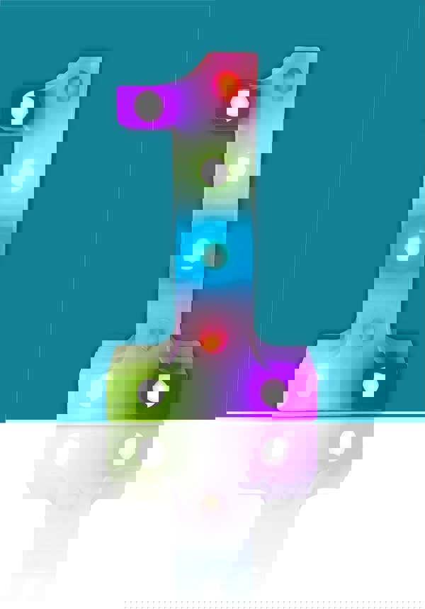 St Helens Battery Operated RGB Number With Remote Control Number 1