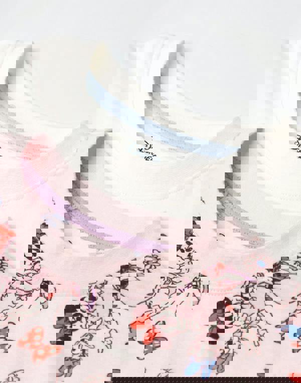 Disney Minnie Girls Multicoloured Multi Character Multi-Pack of 2 Short Sleeve Short Leg Pyjama Set