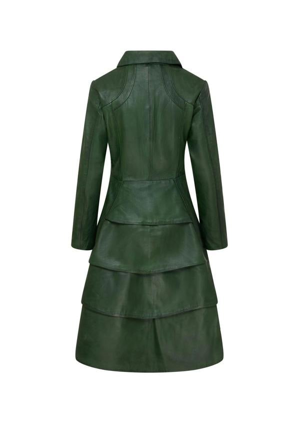 Infinity Leather Womens Gothic Full Length Victorian Leather Coat - Vantaa