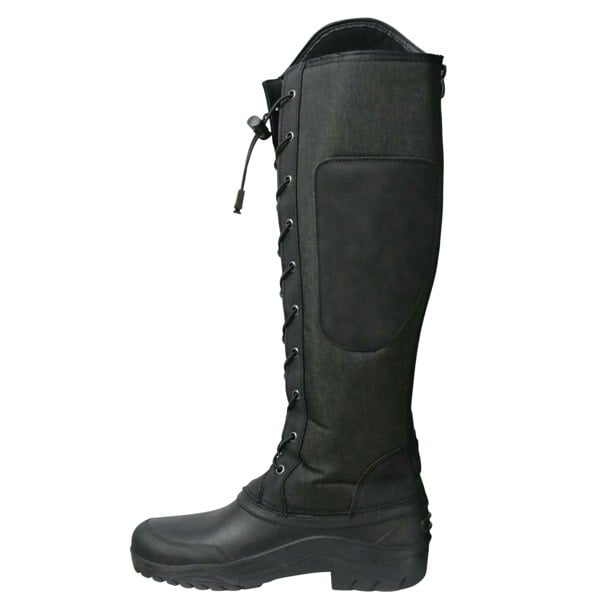 Hy Womens/Ladies Mont Maudit Leather Long Riding Boots - Black/Grey