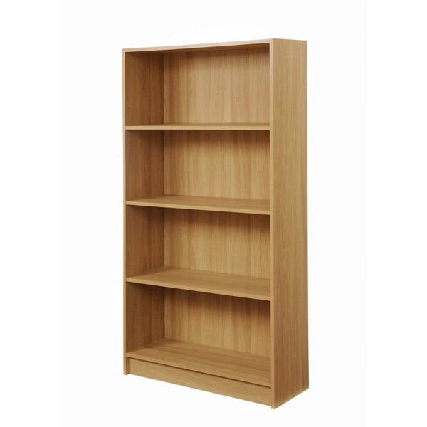 4 Tier Bookcase Tall Display Shelving Storage Unit Wood Furniture