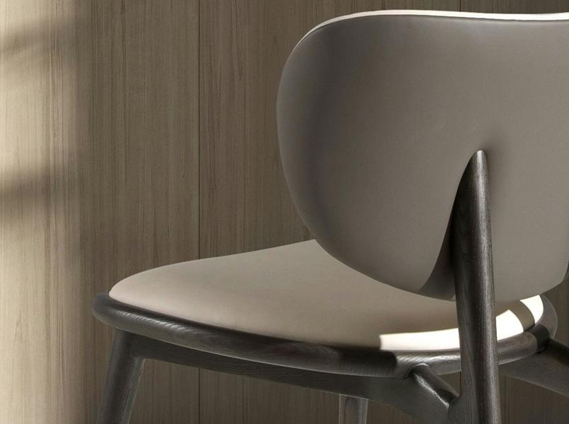 Angel Cerdá Chair in cream and dark grey leatherette 4257