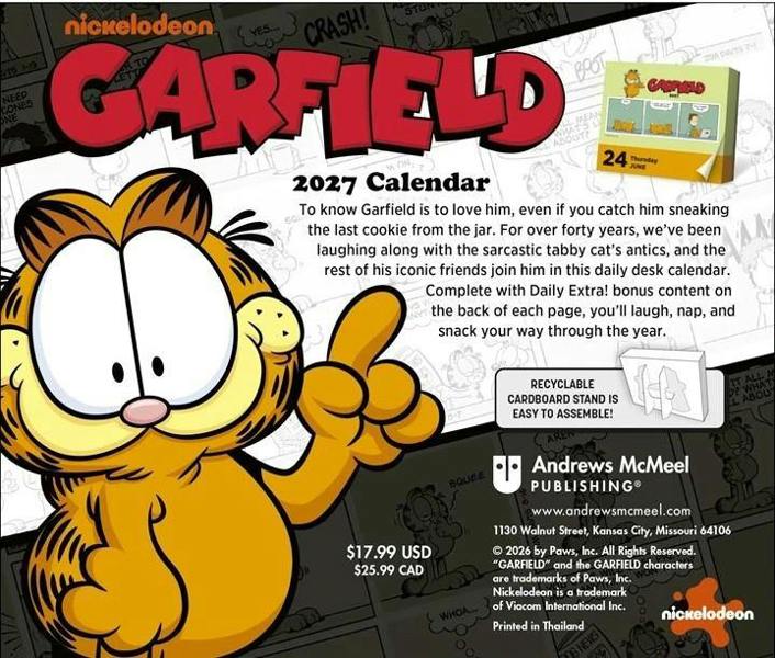 Garfield Day-to-Day Desk Calendar 2027