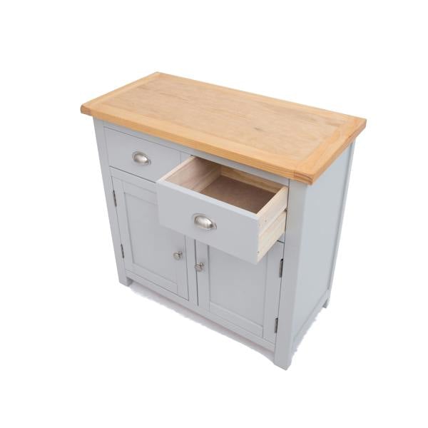 Cabinet Bits Argenta Light Grey 2 Drawer 2 Door Sideboard Chrome Cup Handle