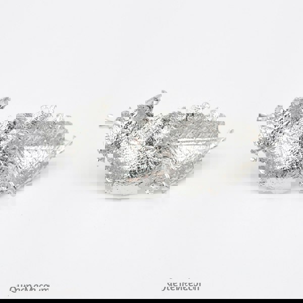 leaf hair barrette in silver