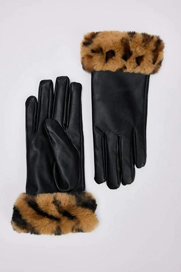 WOVCOR Women's Gloves with Faux Fur Detail