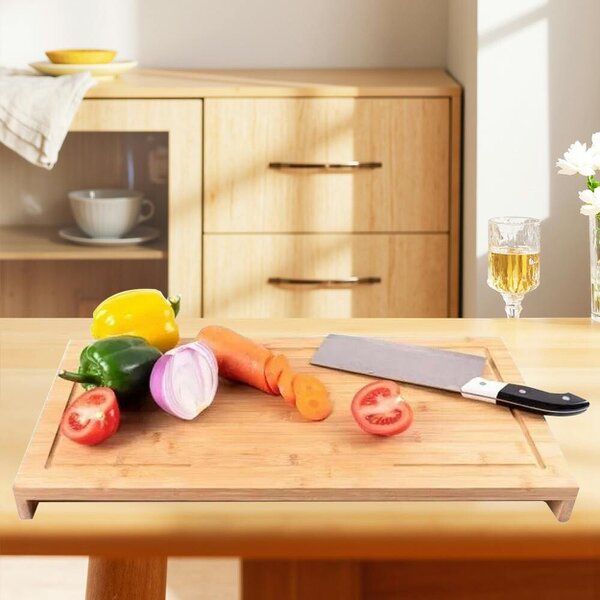 Havendro Set of 2 Bamboo Chopping Board Induction Ceramic Hob Cover Worktop Saver