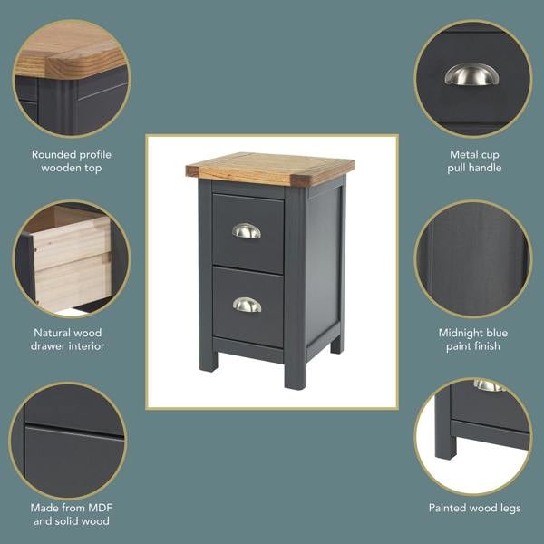 Core Products Dunkeld 2-Drawer Petite Bedside Cabinet