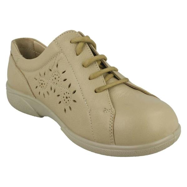 DB Shoes Ladies Easy B Lace Up Trainers With Flower Detailing Carmen