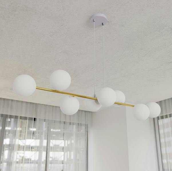 Emibig GRAVITY  Pendant lamp 8 x E14 White, Gold with White Shade